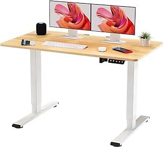 SANODESK QS 110 x 60 cm Escritorio Regulable en Altura Eléctrico Standing Desk Escritorio Elevable Eléctrico con Tablero T...