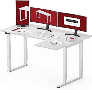 SANODESK QS2 Escritorio Elevable Electrico en Forma L con 4 Patas (160x110 cm) Standing Desk, Gaming Mesa, Escritorio Regu...