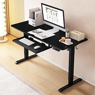 WOLTU Escritorio Elevable Electrico en Altura 72-120 cm, Mesa Regulable en Altura con Tablero de 140x60 cm, Standing Desk ...