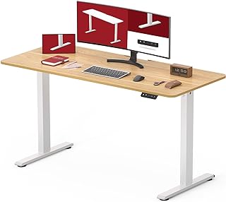 SANODESK QS1 110 x 60 cm Escritorio Elevable Eléctrico con Tablero Escritorio Regulable en Altura Eléctrico Telescópico Bi...