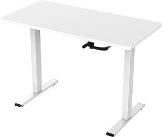 Sigma Escritorio Regulable en Altura HT114, Mesa elevable, 120 x 60 x 73,5 cm, Regulable en Altura manualmente, Blanco